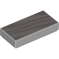 Flat Tile 1X2, No. 219 - Silver Ink