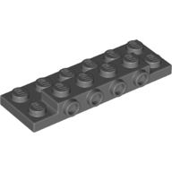 Plate 2X6X2/3 W 4 Hor. Knob - Dark Stone Grey