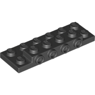 Plate 2X6X2/3 W 4 Hor. Knob - Black