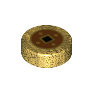 Flat Tile 1X1, Round, No. 188 - Warm Gold