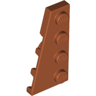 Left Plate 2X4 W/Angle - Dark Orange