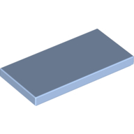 Flat Tile 2X4 - Light Royal Blue