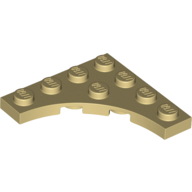 Plate 4X4, W/ Arch - Brick Yellow