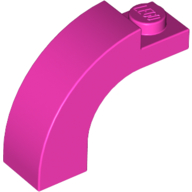 Brick 1X3X2 W/Ins And Outs.Bow - Bright Purple