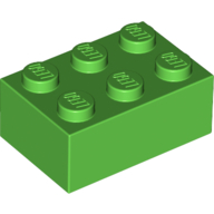 Brick 2X3 - Bright Green