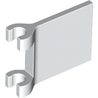 Flag W/ 2 Holders - White