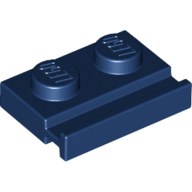 Plate 1X2 With Slide - Earth Blue