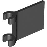 Flag W/ 2 Holders - Black