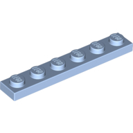 Plate 1X6 - Light Royal Blue