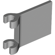 Flag W/ 2 Holders - Medium Stone Grey