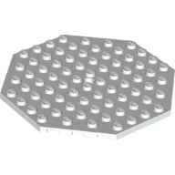 Plate Octagonal 10X10 W. Snap - White