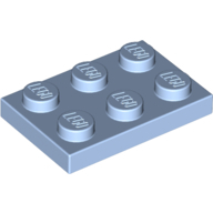 Plate 2X3 - Light Royal Blue