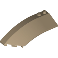 Left Shell 3X8X2 W/Bow/Angle - Sand Yellow