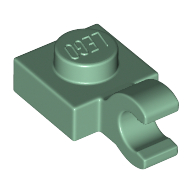 Plate 1X1 W/Holder Vertical - Sand Green