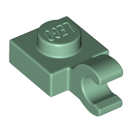Plate 1X1 W/Holder Vertical - Sand Green