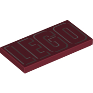 Flat Tile 2X4, No. 256 - Dark Red