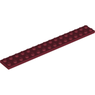 Plate 2X16 - Dark Red