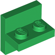 Plate 1X2 W/ Vert. Tube - Dark Green