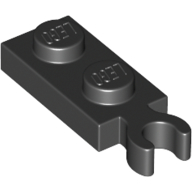 Plate 1X2 W/ Holder - Black