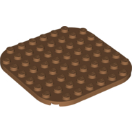 Plate 8X8, Circle - Medium Nougat