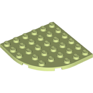 Plate 6X6 W. Bow - Spring Yellowish Green