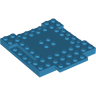 Plate 8X8X6,4, 3 Cut Out, 1 Wing - Dark Azur