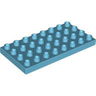 Duplo Plate 4X8 - Medium Azur