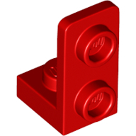 Plate 1X1, W/ 1.5 Plate 1X2, Upwards - Bright Red