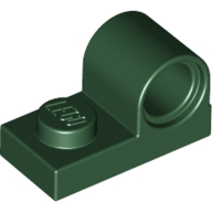 Plate 1X2 W. Hor. Hole Minuscule 4.8 - Earth Green