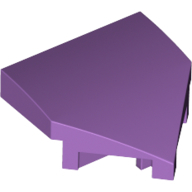 Plate W/ Bow 2X2X2/3, 45 Deg. - Medium Lavender