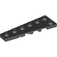 Left Plate, 2X6, Deg. 9 - Black