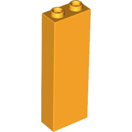 Brick 1X2X5 - Flame Yellowish Orange