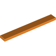 Flat Tile 1X8 - Bright Orange