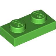 Plate 1X2 - Bright Green