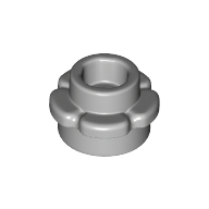 Flower 1X1 - Medium Stone Grey