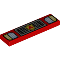 Flat Tile 1X4, No. 168 - Bright Red