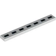 Flat Tile 1X8, No. 80 - White