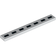Flat Tile 1X8, No. 80 - White