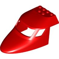 Plane Front 6X10X4 W. Window - Bright Red