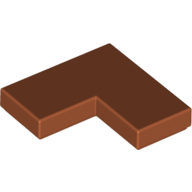 Flat Tile Corner 1X2X2 - Dark Orange