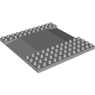 Plate 12X12, W/ Reduced Knobs - Medium Stone Grey