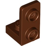 Plate 1X1, W/ 1.5 Plate 1X2, Upwards - Reddish Brown