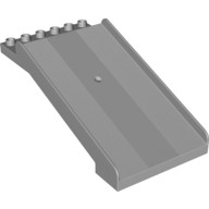 Plate 6X12X8, W/ Reduced Knobs - Medium Stone Grey