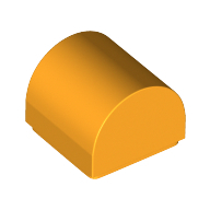 Plate 1X1X2/3, Outside Bow - Flame Yellowish Orange