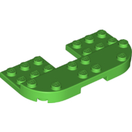 Plate 8X4X2/3, 1/2 Circle, Cut Out - Bright Green