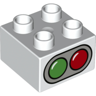 Brick 2X2, No. 159 - White
