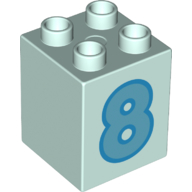 Brick 2X2X2, No. 154 - Aqua