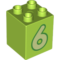 Brick 2X2X2, No. 152 - Bright Yellowish Green