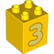 Brick 2X2X2, No. 149 - Bright Yellow