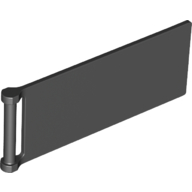 Flag 3X8, W/ 3.2 Shaft - Black